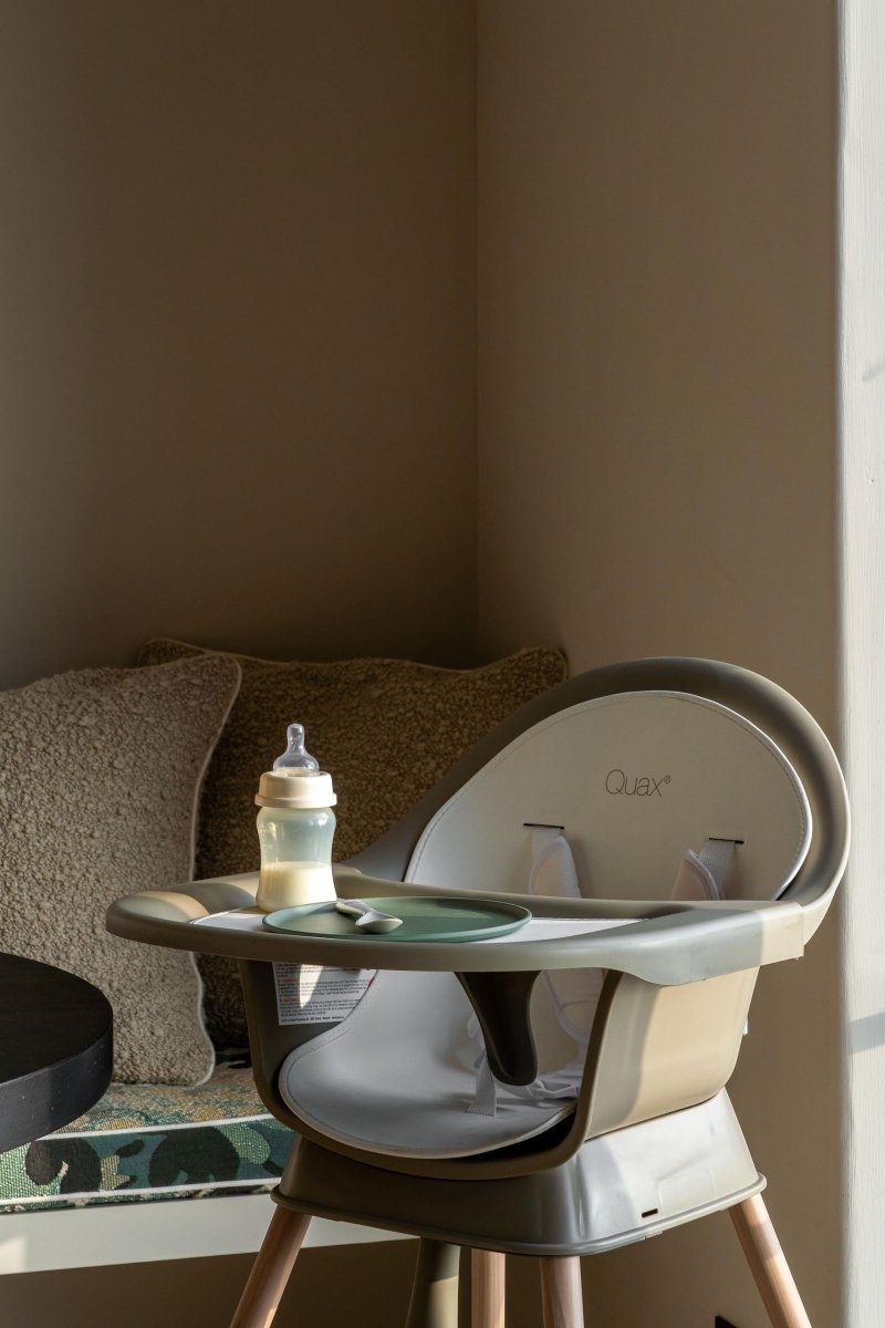 QUAX - Chaise Bébé Evolutive Ultimo 3 Luxe - Thym - Naturel