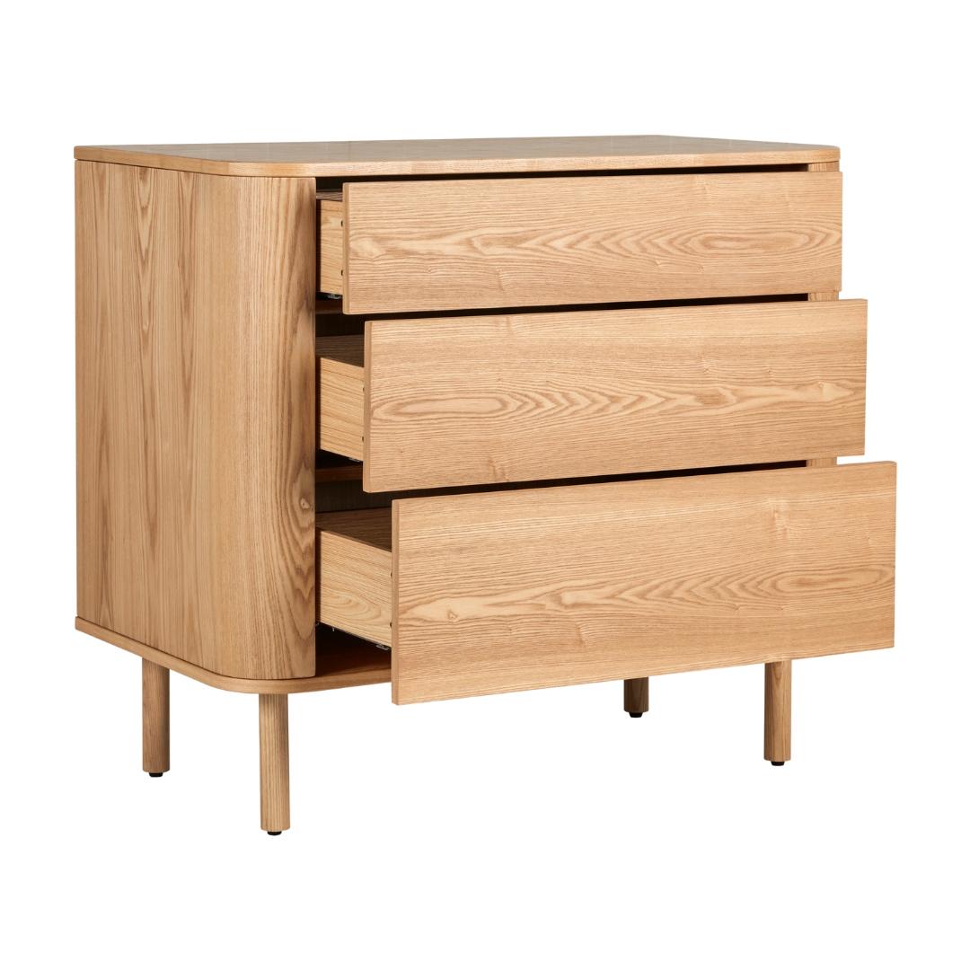 QUAX - Commode 3 Tiroirs YUME - Frêne Naturel