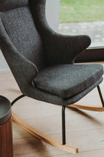 QUAX - Fauteuil À Bascule Adulte De Luxe Noir