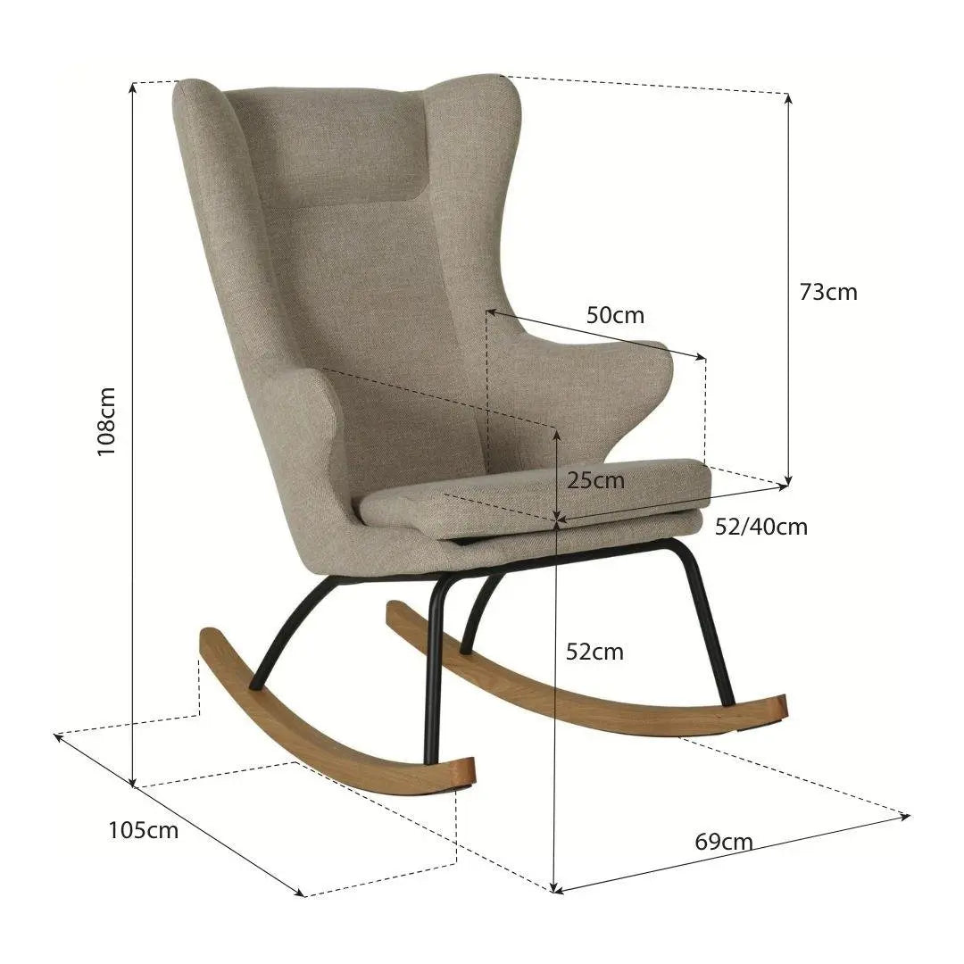 QUAX - Fauteuil À Bascule De Luxe Adulte Terra
