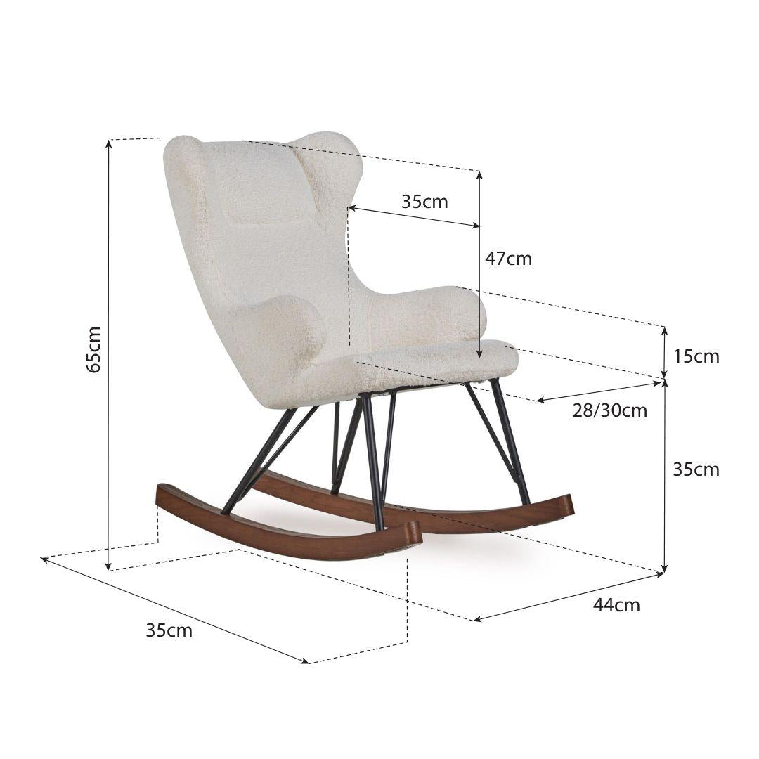 QUAX - Fauteuil À Bascule De Luxe Enfant Noir
