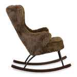 QUAX-Fauteuil À Bascule De Luxe - Pluche Espresso
