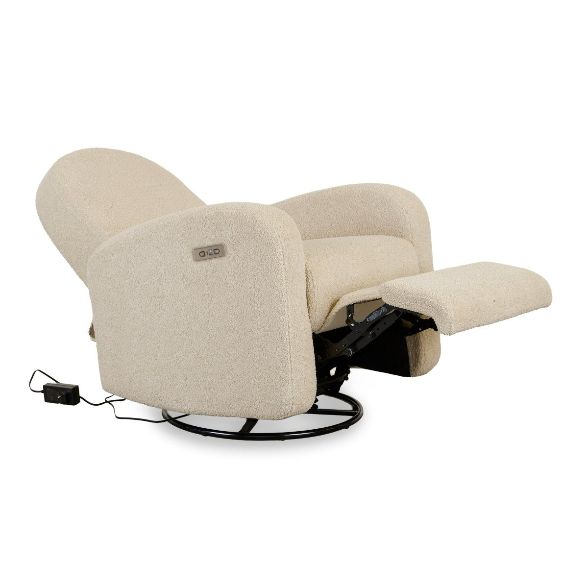 QUAX-Fauteuil D'Allaitement Électrique Swivel & Gliding - Teddy Taupe