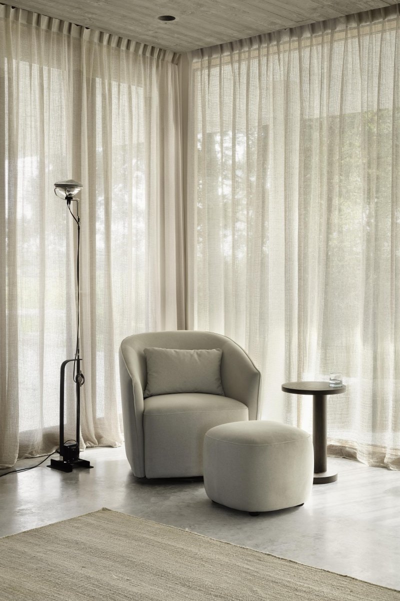 QUAX - Fauteuil Gomi - Swivel & Gliding Chair - Mohair Beige