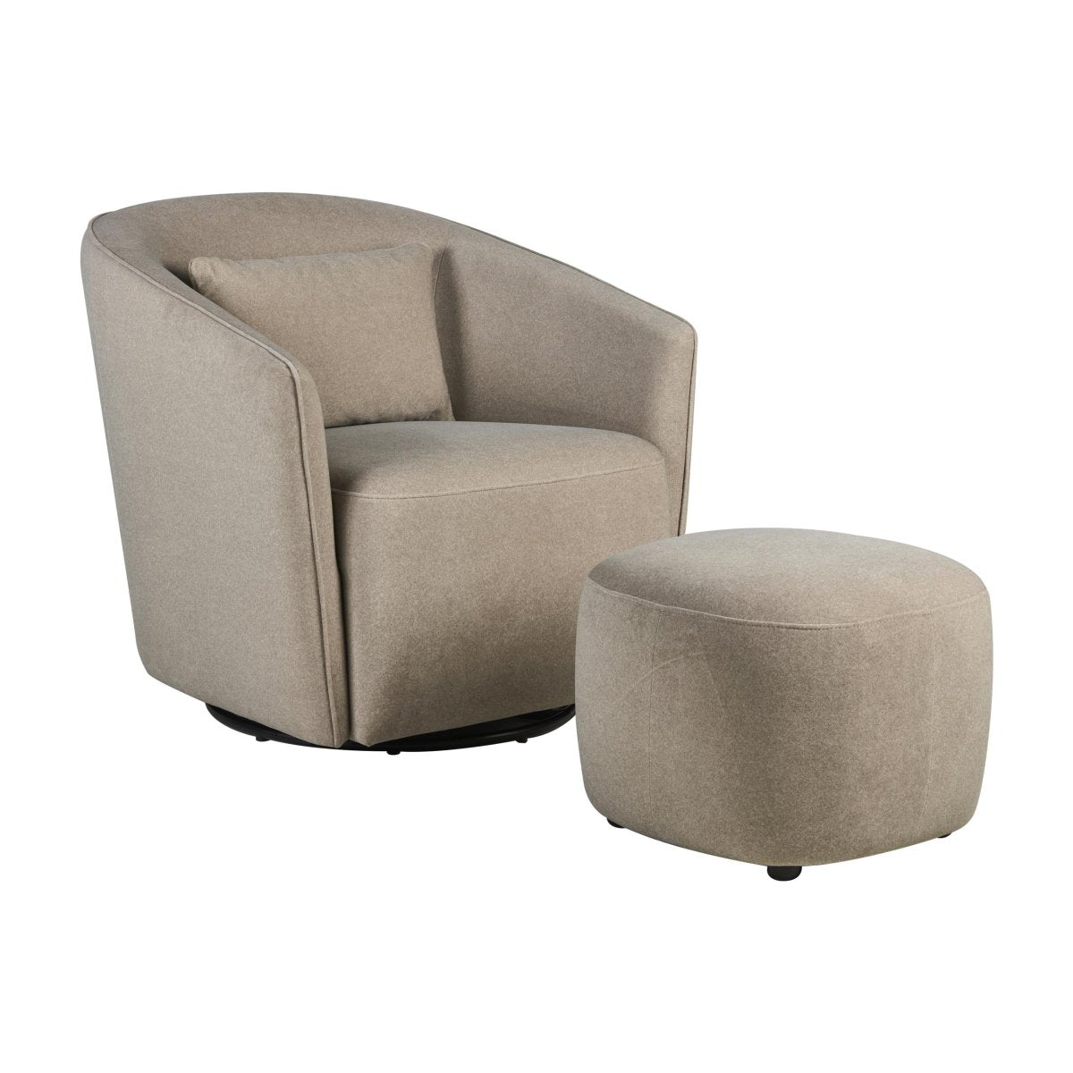 QUAX - Fauteuil Gomi - Swivel & Gliding Chair - Mohair Latte
