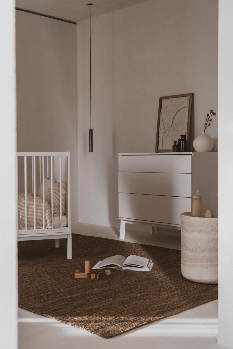 QUAX - Lit Bébé ASHI 120 x 60 cm - Creme