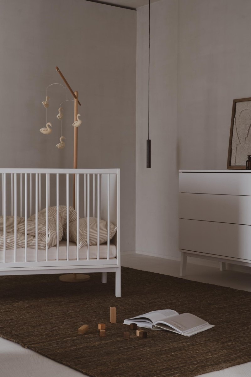 QUAX - Lit Bébé ASHI 120 x 60 cm - Creme