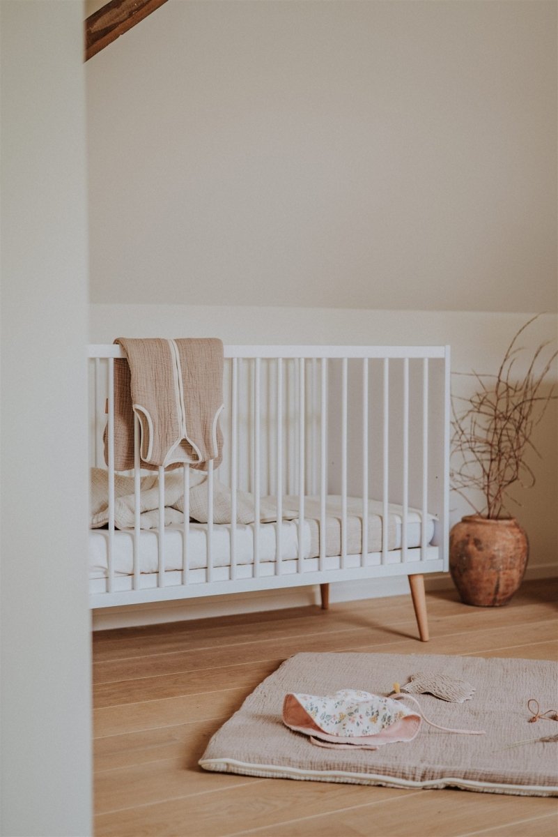 QUAX - Lit Bébé COCOON 120 x 60 cm - Blanc Glacé