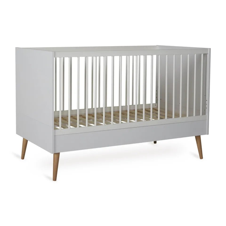 QUAX - Lit Bébé Évolutif COCOON 140 x 70 cm - Blanc Glacé