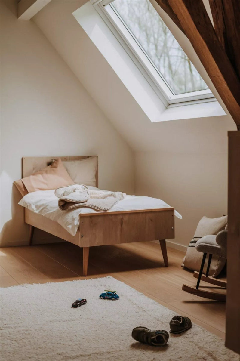 QUAX - Lit Bébé Évolutif COCOON 140 x 70 cm - Chêne Naturel