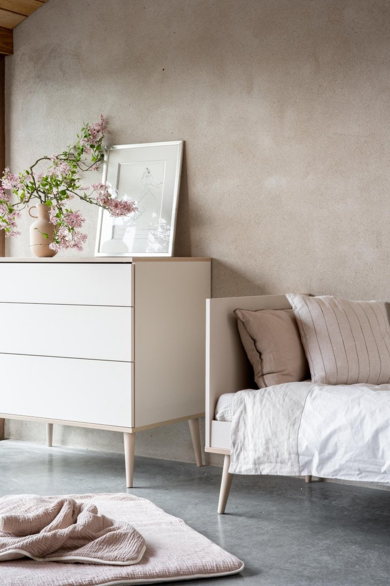 QUAX - Lit Bébé Évolutif Flow 140 x 70 cm - Argile