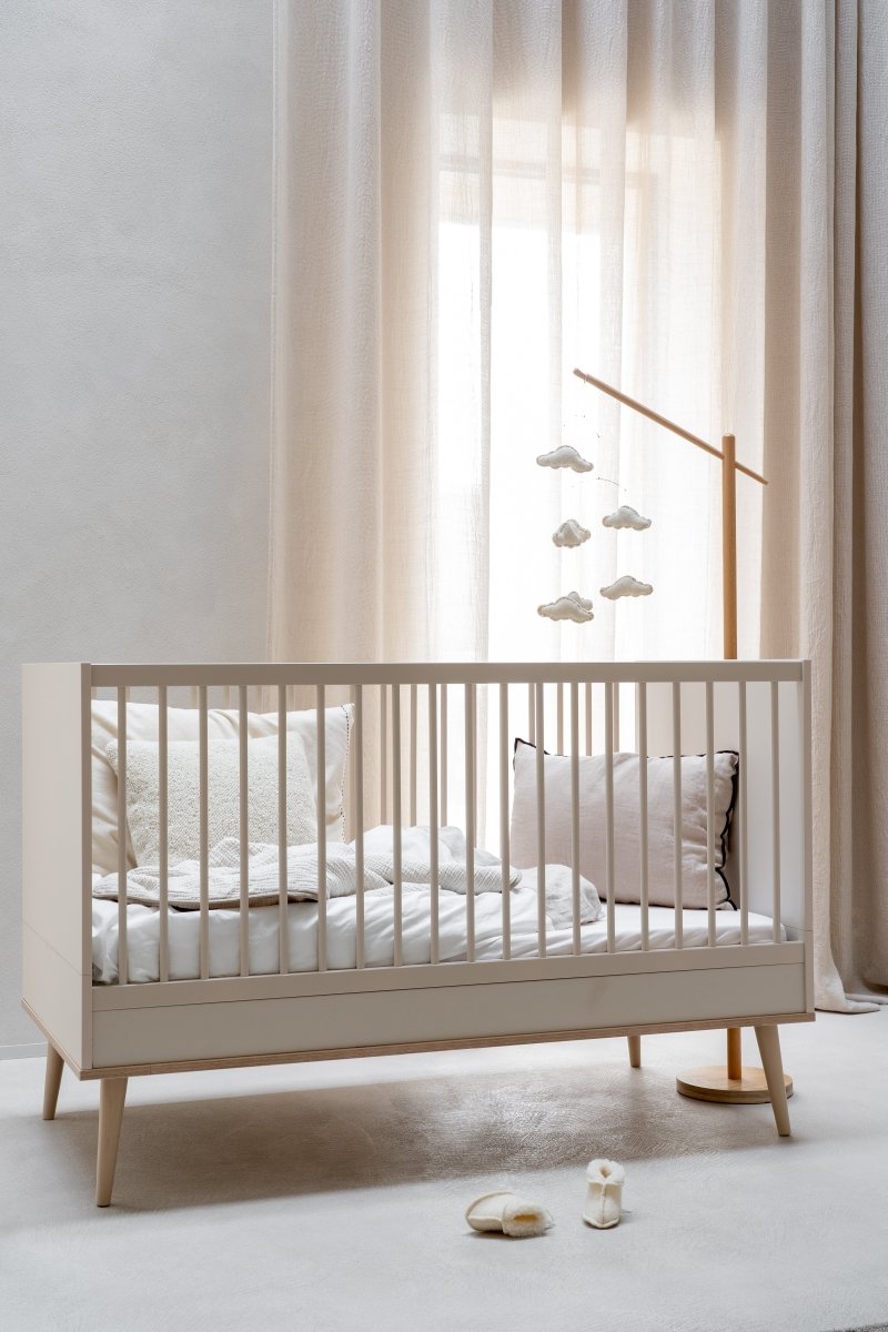 QUAX - Lit Bébé Évolutif Flow 140 x 70 cm - Argile