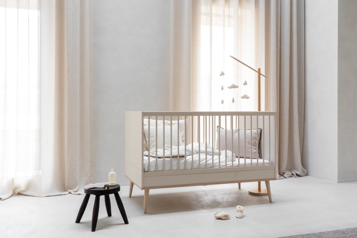 QUAX - Lit Bébé Évolutif Flow 140 x 70 cm - Argile