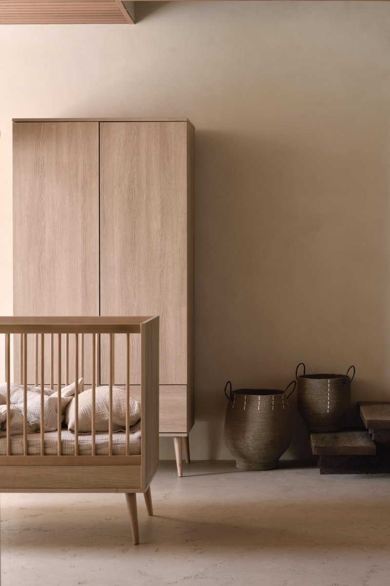 QUAX - Lit Bébé Évolutif Flow 140 x 70 cm - Frêne Miel