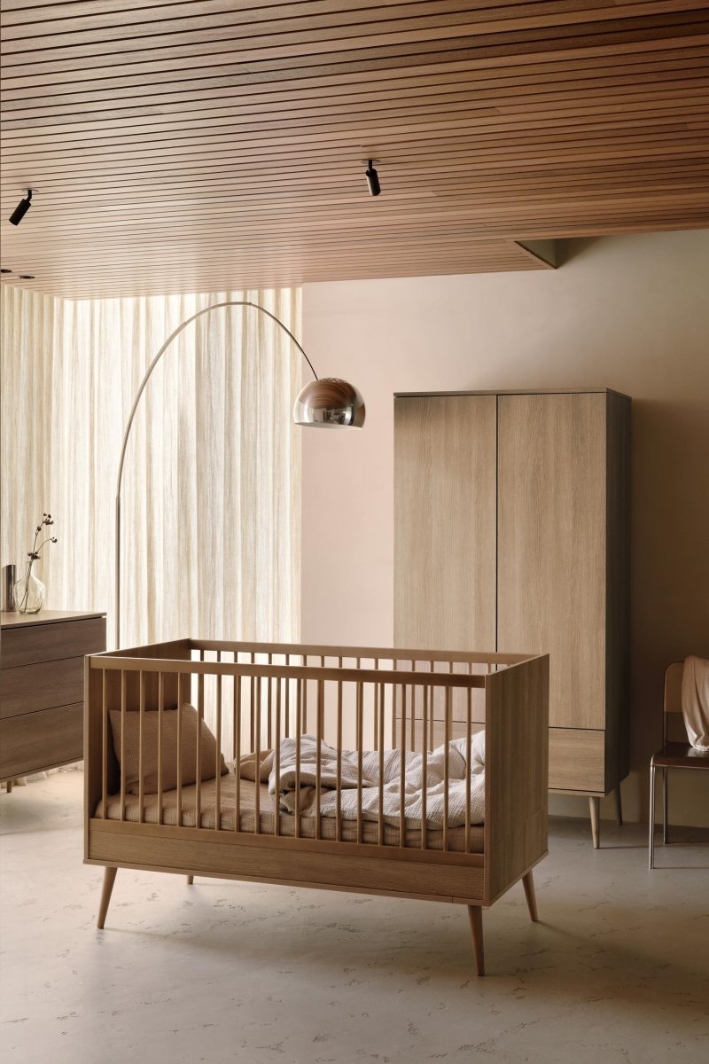 QUAX - Lit Bébé Évolutif Flow 140 x 70 cm - Frêne Miel