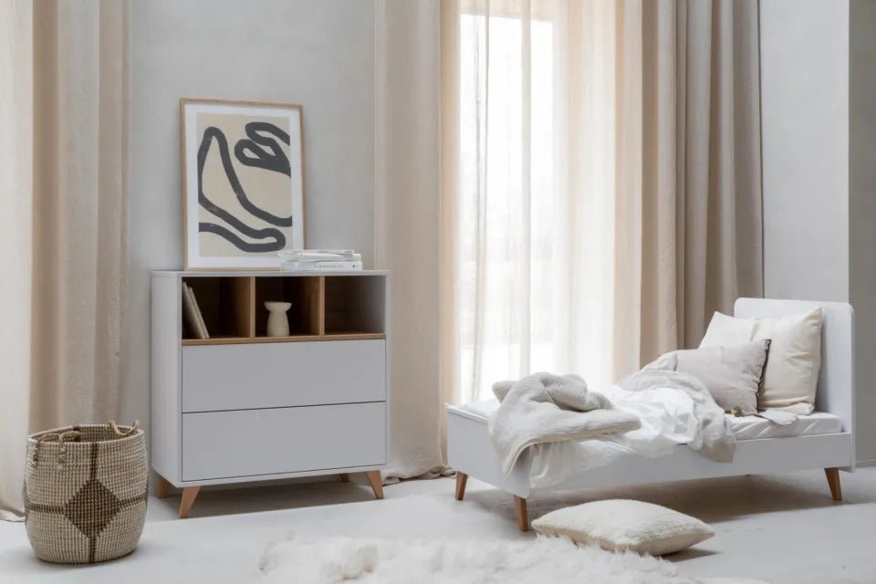 QUAX - Lit Bébé Évolutif LOFT 70 x 140 Cm - Blanc