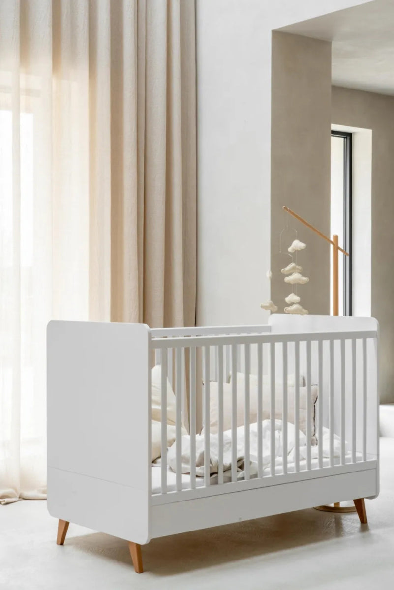 QUAX - Lit Bébé Évolutif LOFT 70 x 140 Cm - Blanc