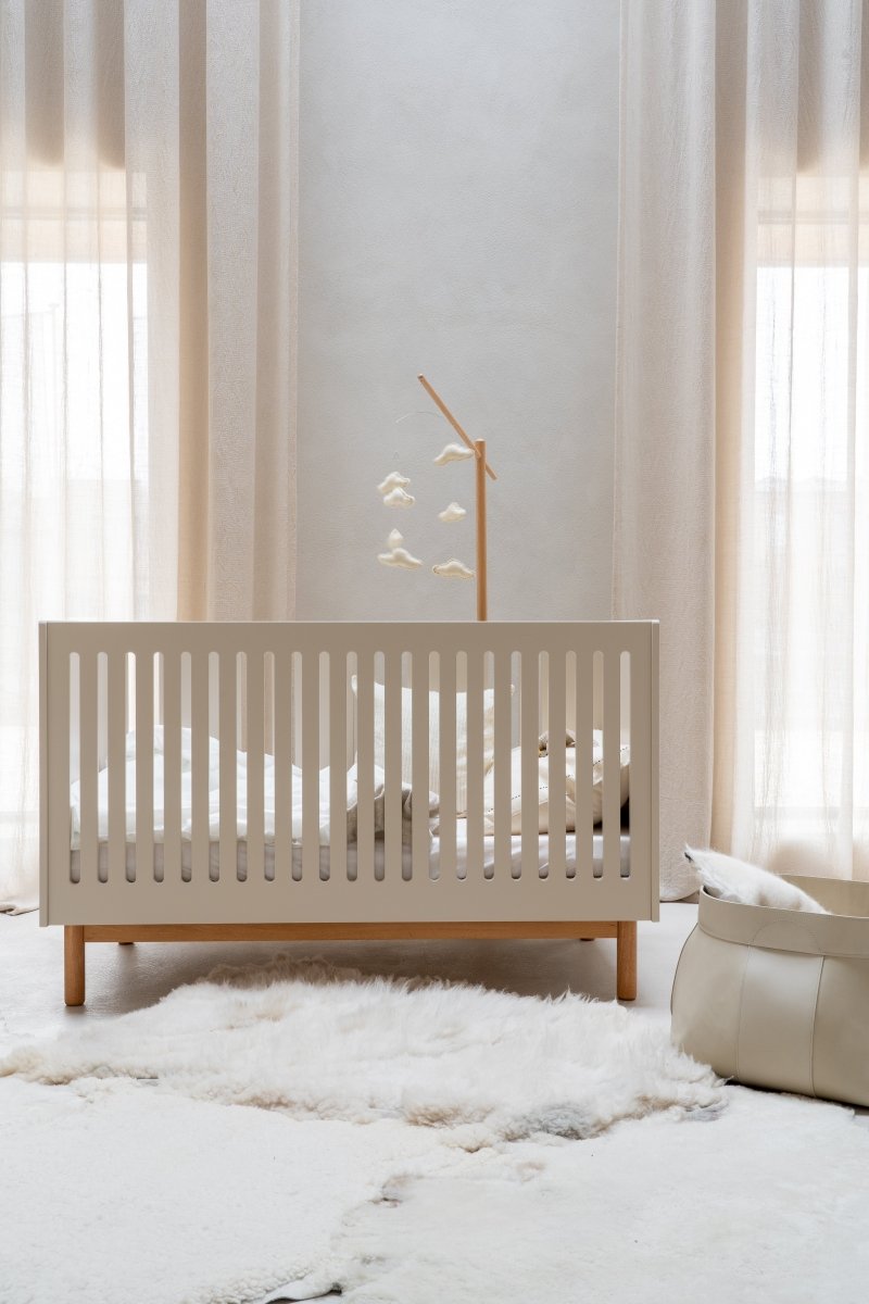 QUAX - Lit Bébé Évolutif MOOD 70 x 140 Cm - Argile