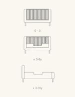 QUAX - Lit Bébé Évolutif YUME 70 x 140 cm - Frêne Naturel