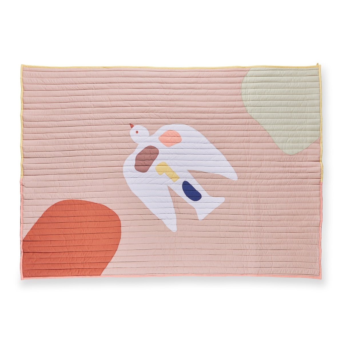 QUAX-Plaid Matelassé 120 x 170 Cm - Abstract Bird