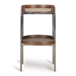 QUAX-Table A Langer Oeuf - Noyer/chrome