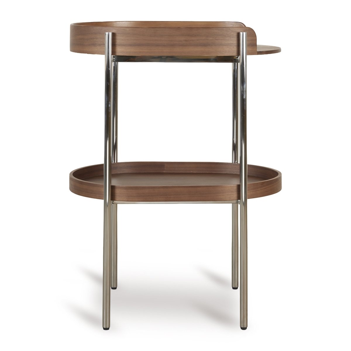 QUAX-Table A Langer Oeuf - Noyer/chrome
