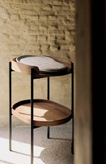 QUAX-Table A Langer Oeuf - Noyer/Noir