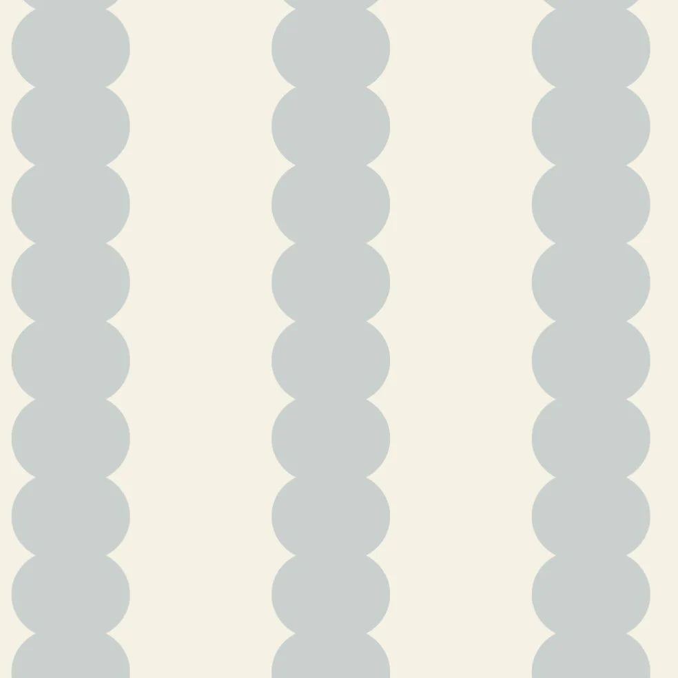 Papel de Parede com Risca Ondulada, Azul