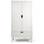 SEBRA - Armoire Sebra, Double Porte, Blanc Classique
