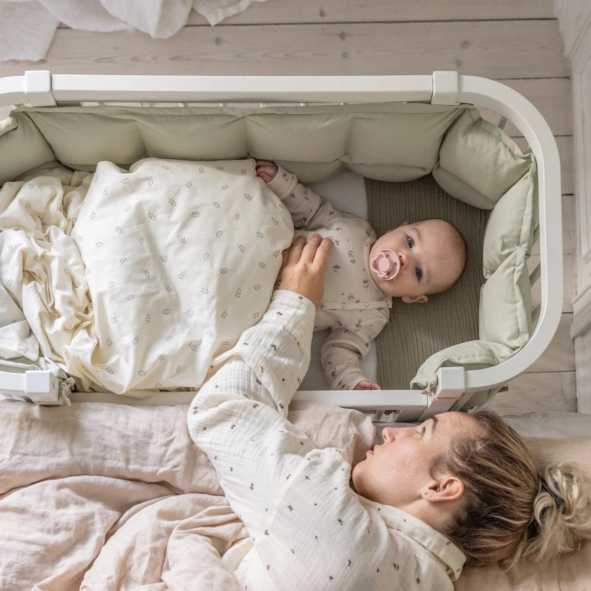 SEBRA - Lit Bébé Cododo Sebra, Blanc Classique