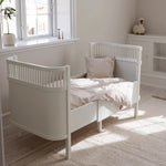 SEBRA - Lit Bébé évolutif Sebra en Bois 70x110 cm - Blanc