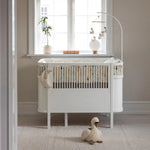 SEBRA - Lit Bébé évolutif Sebra en Bois 70x110 cm - Blanc