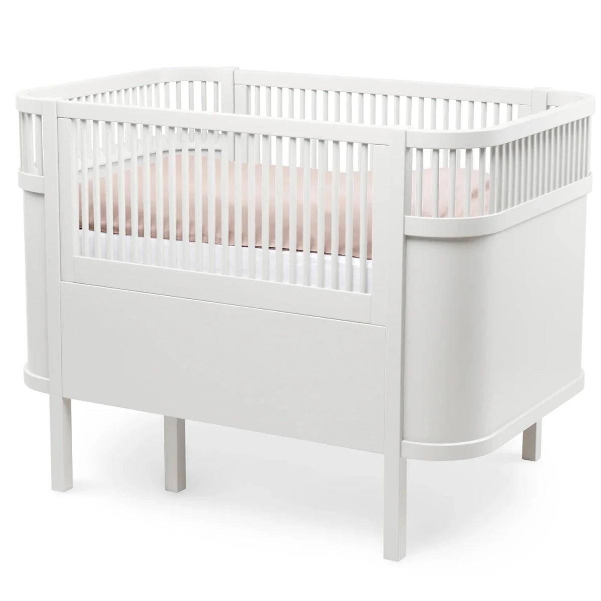SEBRA - Lit Bébé évolutif Sebra en Bois 70x110 cm - Blanc