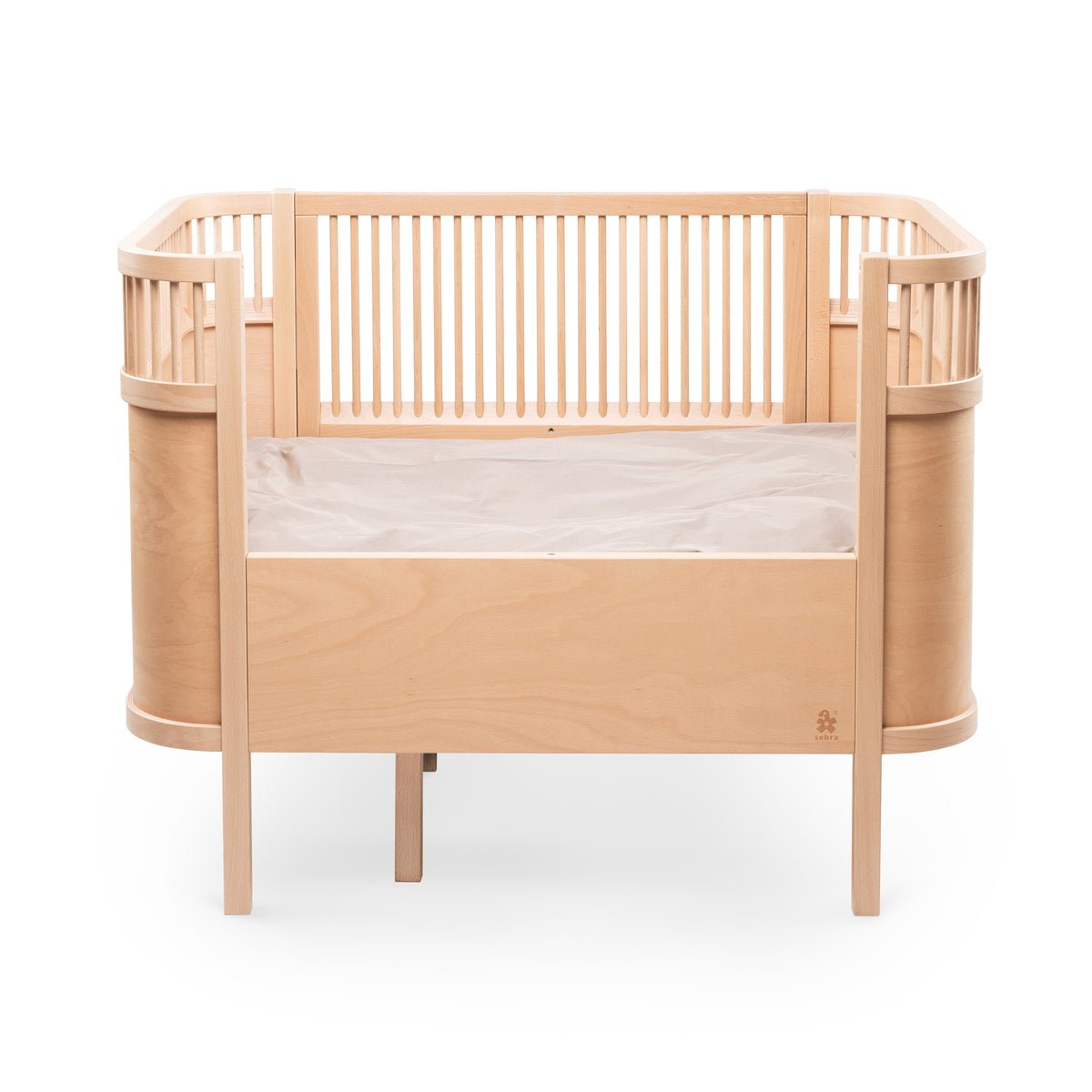 SEBRA - Lit Bébé évolutif Sebra en Bois 70x110 cm - Hêtre