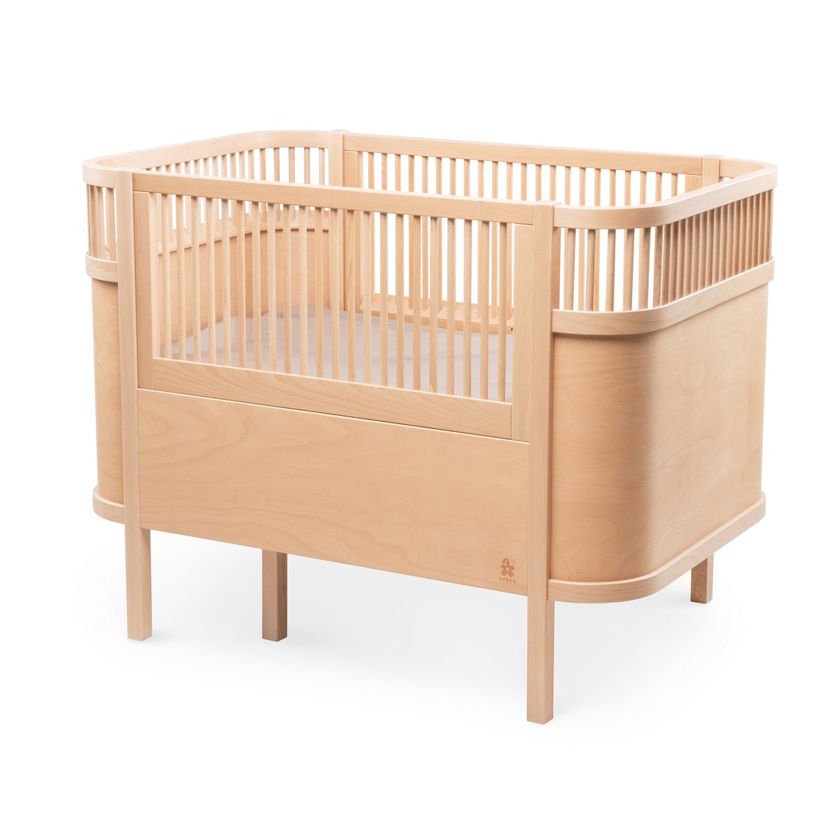 SEBRA - Lit Bébé évolutif Sebra en Bois 70x110 cm - Hêtre