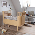 SEBRA - Lit Bébé évolutif Sebra en Bois 70x110 cm - Hêtre
