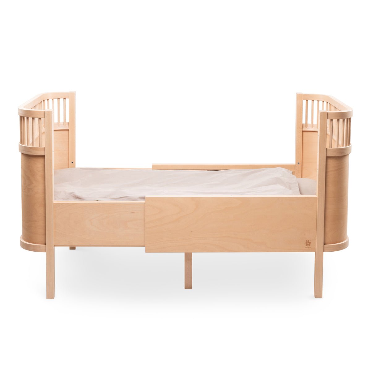 SEBRA - Lit Bébé évolutif Sebra en Bois 70x110 cm - Hêtre