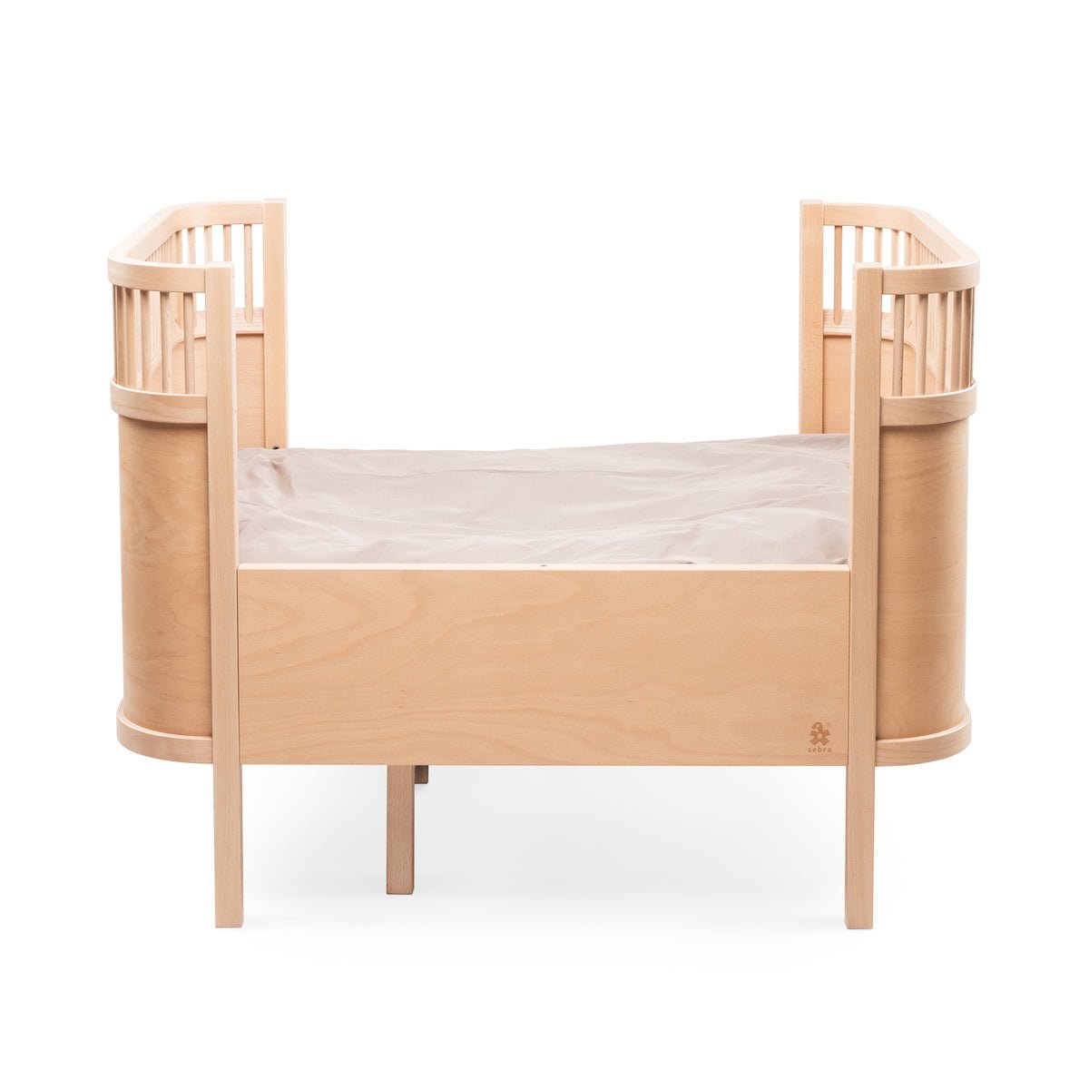 SEBRA - Lit Bébé évolutif Sebra en Bois 70x110 cm - Hêtre