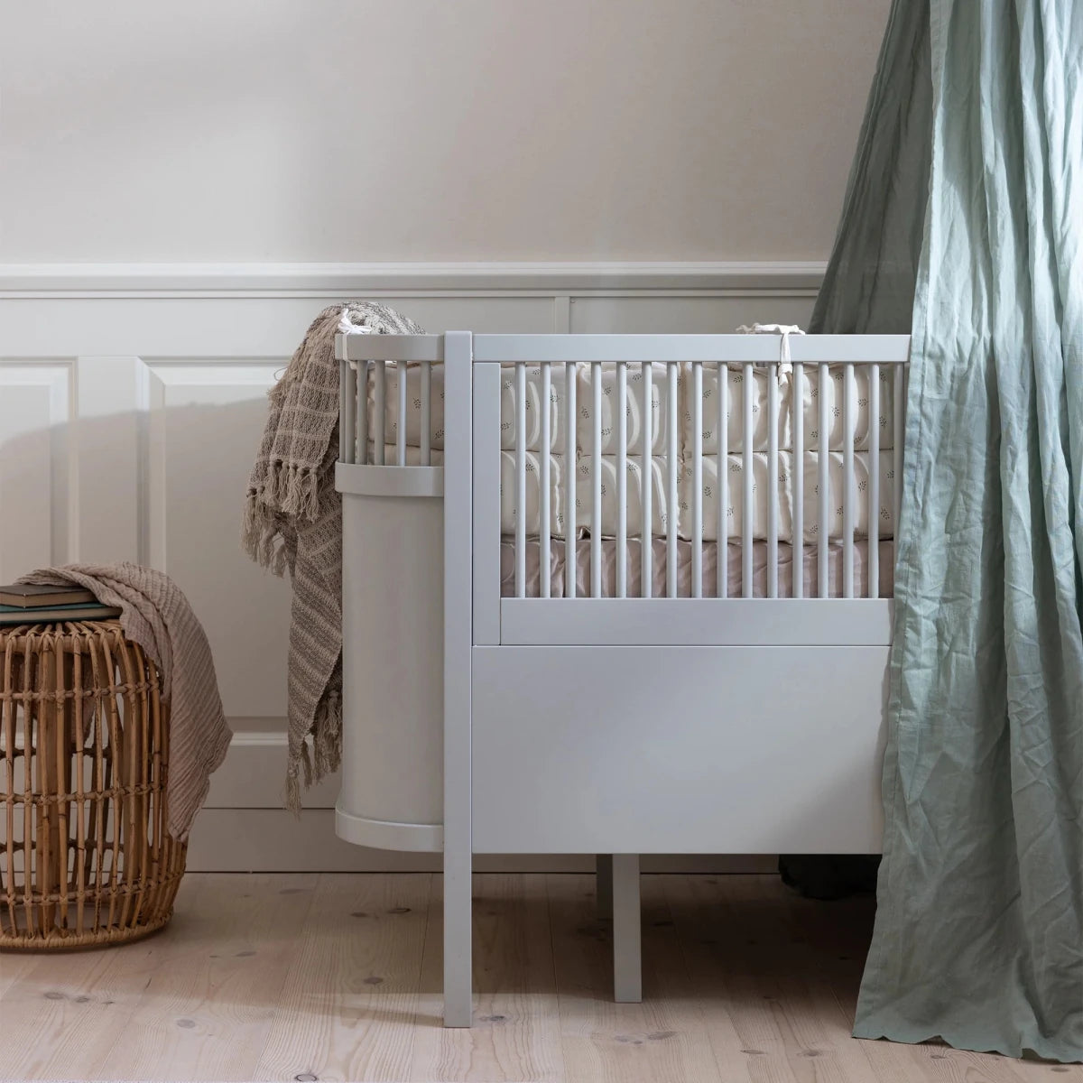SEBRA - Lit Bébé évolutif Sebra en Bois 70x110 cm - Stone