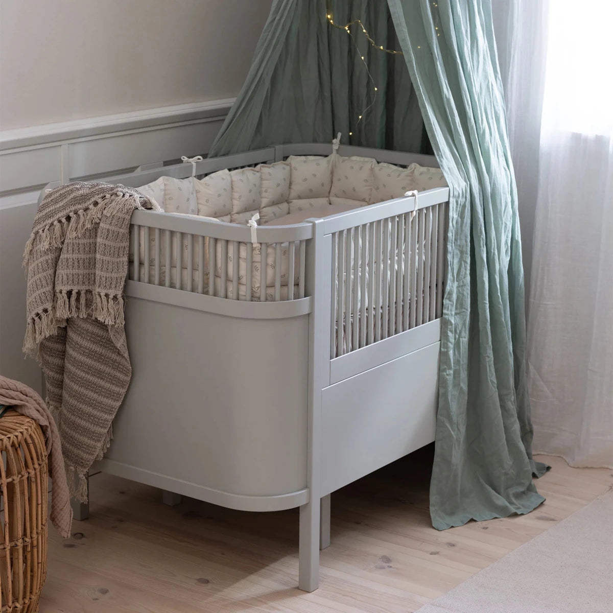 SEBRA - Lit Bébé évolutif Sebra en Bois 70x110 cm - Stone