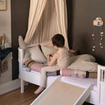 SEBRA - Lit Sebra, Junior & Grow, Blanc Classique, 165 - 200 cm