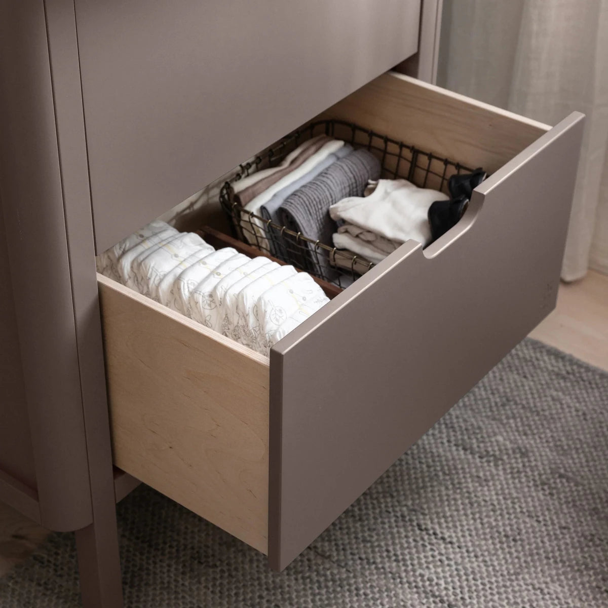SEBRA - Table À Langer Sebra, Avec Tiroirs, Beige