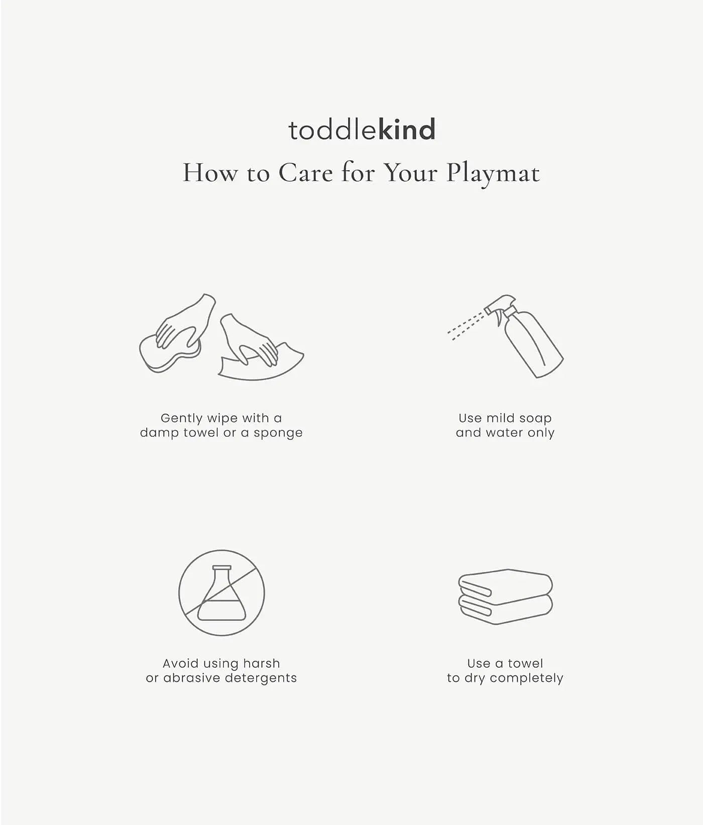 TODDLEKIND - Tapis de Jeu Bébé Tulum - Bone