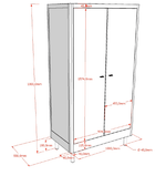 VIPACK-Armoire 2 Portes Forrest – En Hêtre Blanc