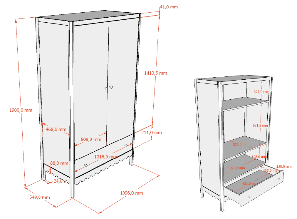 VIPACK-Armoire 2 Portes Swingo – Argile