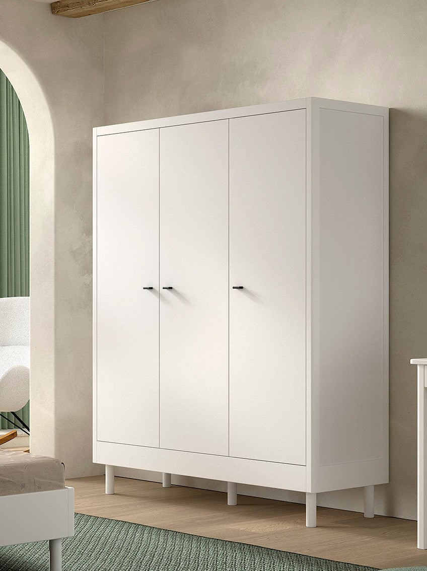 VIPACK-Armoire 3 Portes Forrest – En Hêtre Blanc