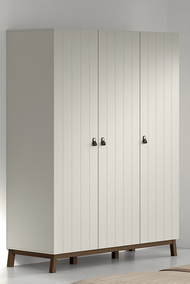 VIPACK-Armoire 3 Portes Sezane – Argile Et Noyer
