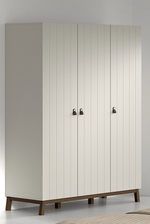 VIPACK-Armoire 3 Portes Sezane – Argile Et Noyer