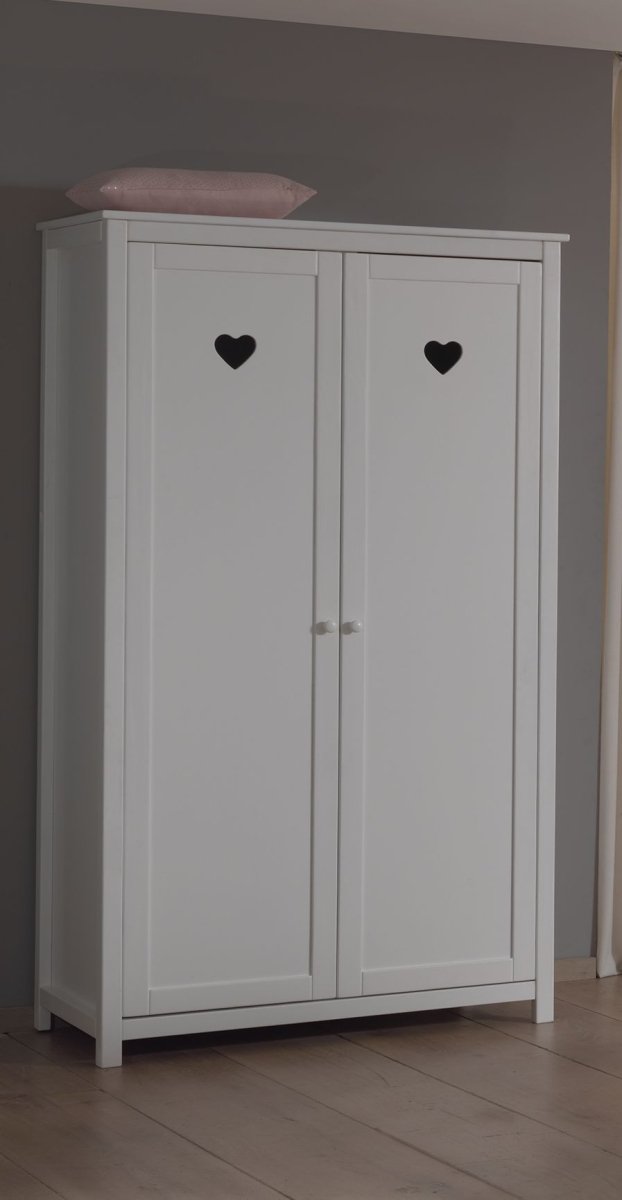 VIPACK - Armoire AMORI 2 Portes Blanc