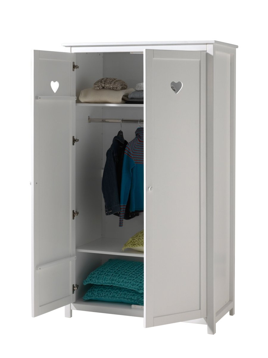 VIPACK - Armoire AMORI 2 Portes Blanc